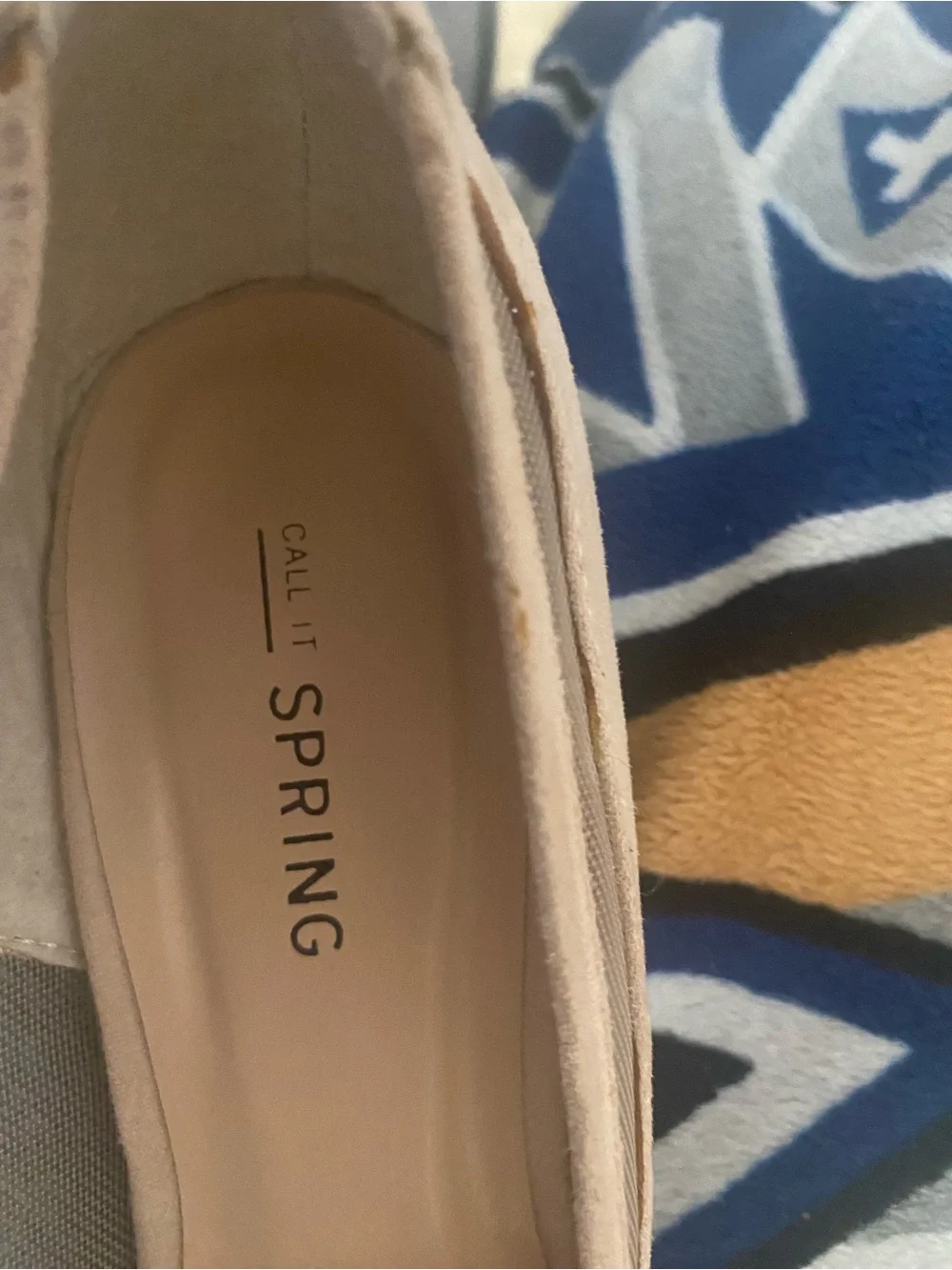Call It Spring Beige Pointed Toe Mesh-Inset Pumps - Picture 5 of 7